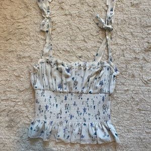 Aritzia Wilfred Shoulder Tie Blouse